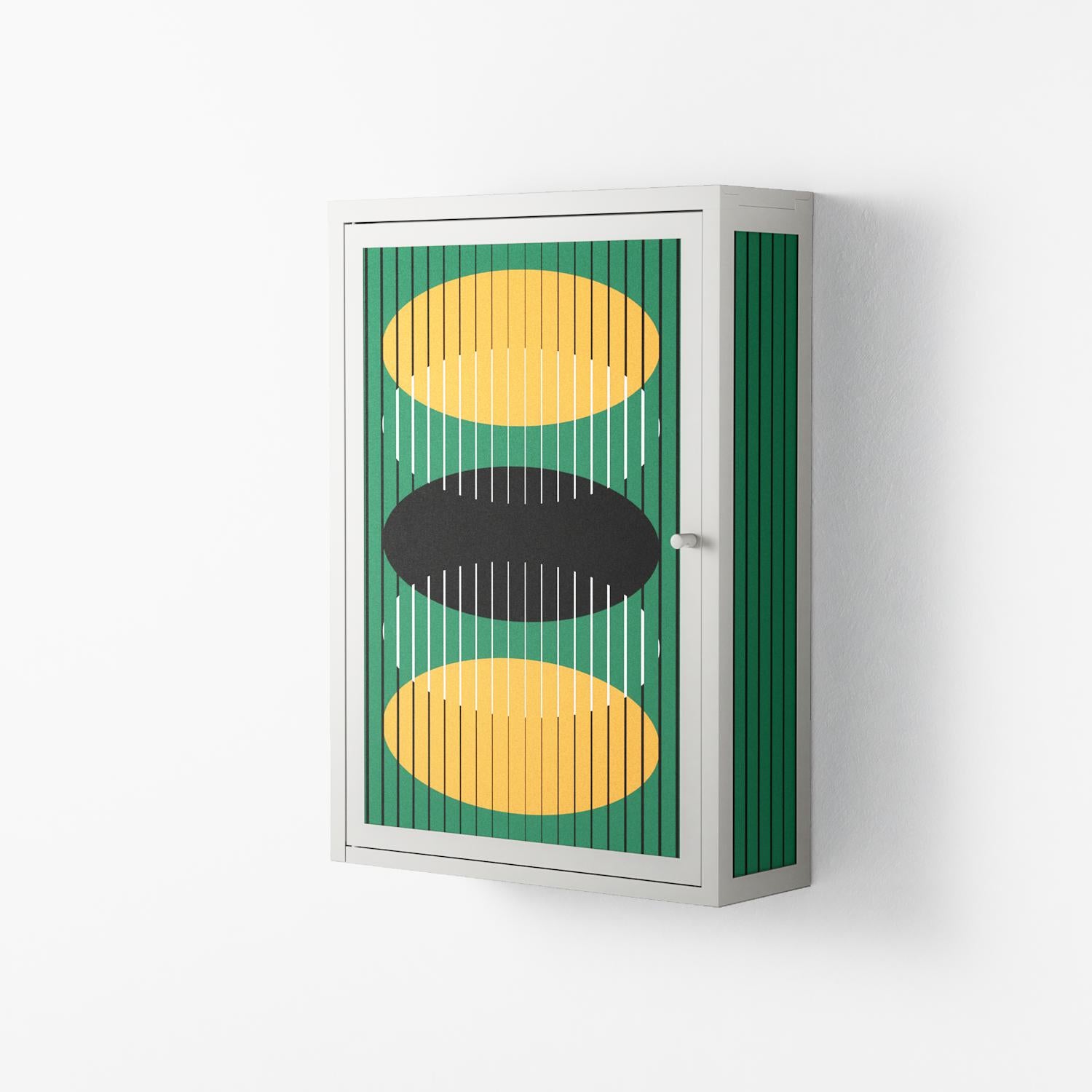 Soul Split - Wall Cabinet - Oluwaseyi Samuel Adebayo - Chalk - Overlay Metal