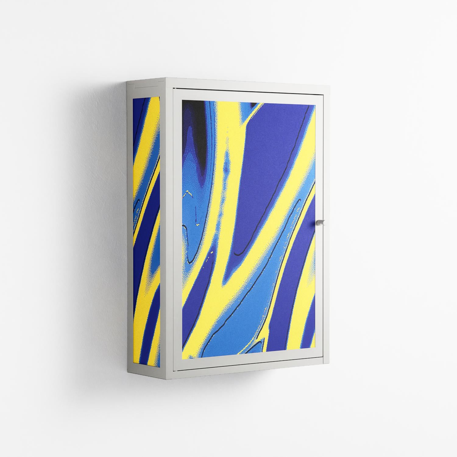 Blue Gale - Wall Cabinet - Oluwaseyi Samuel Adebayo - Chalk - Overlay Metal
