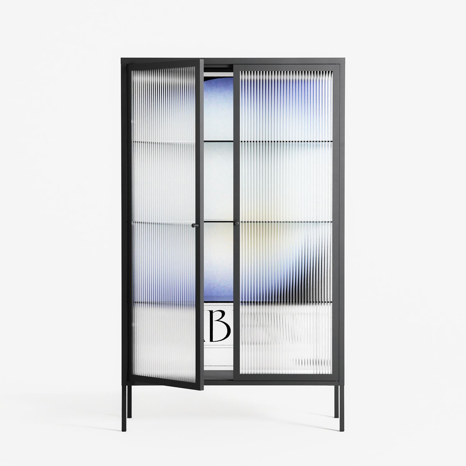 Ambient - Cabinet - Alexander Khabbazi - Antracite - Reeded glass