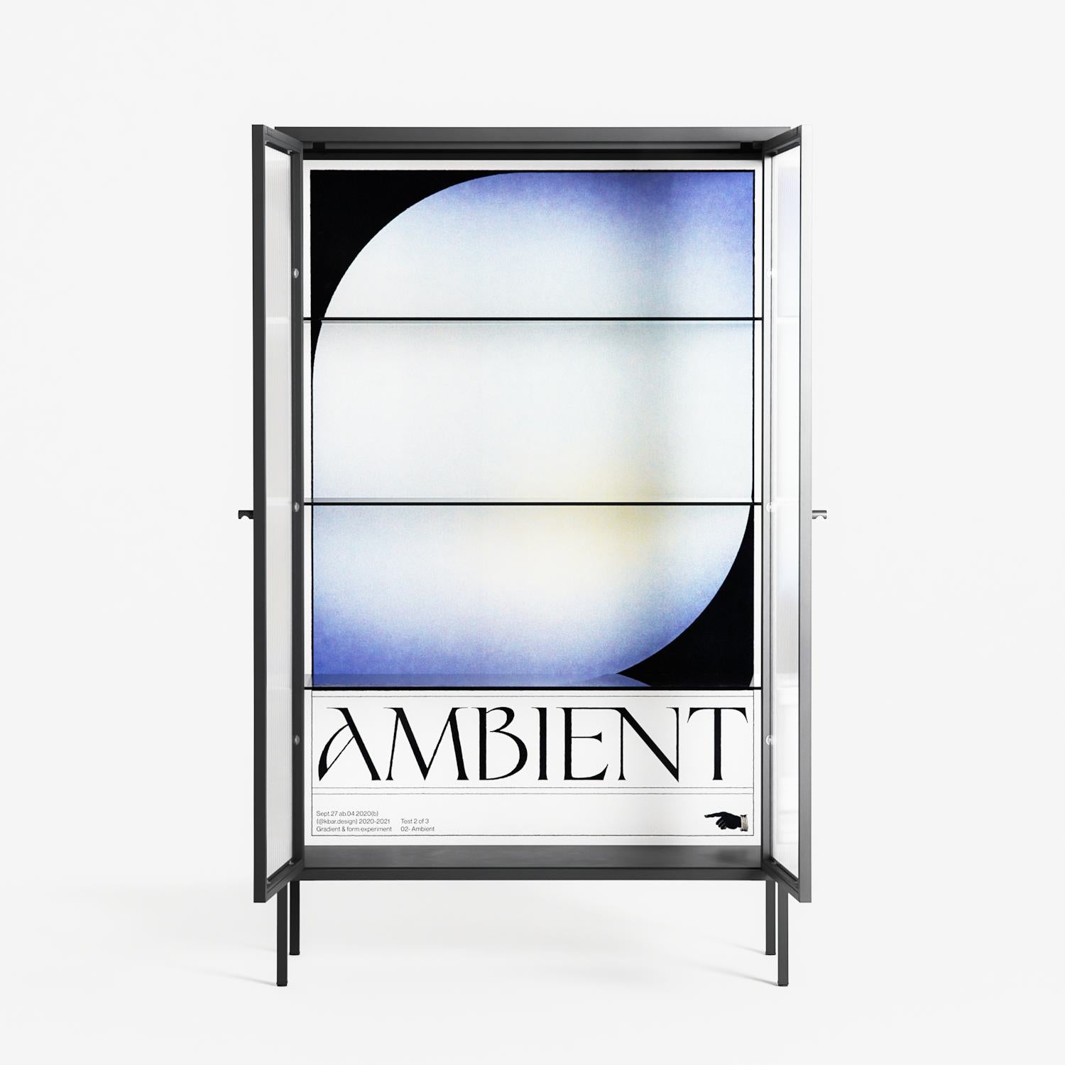 Ambient - Cabinet - Alexander Khabbazi - Antracite - Reeded glass