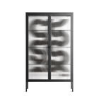 Black Waves - Cabinet - Alexander Khabbazi - Antracite - Reeded glass