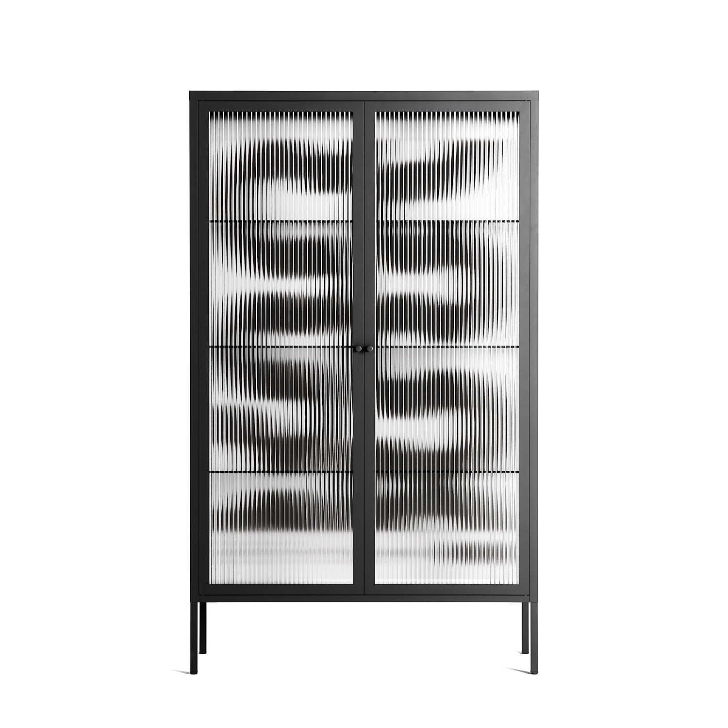 Black Waves - Cabinet - Alexander Khabbazi - Antracite - Reeded glass