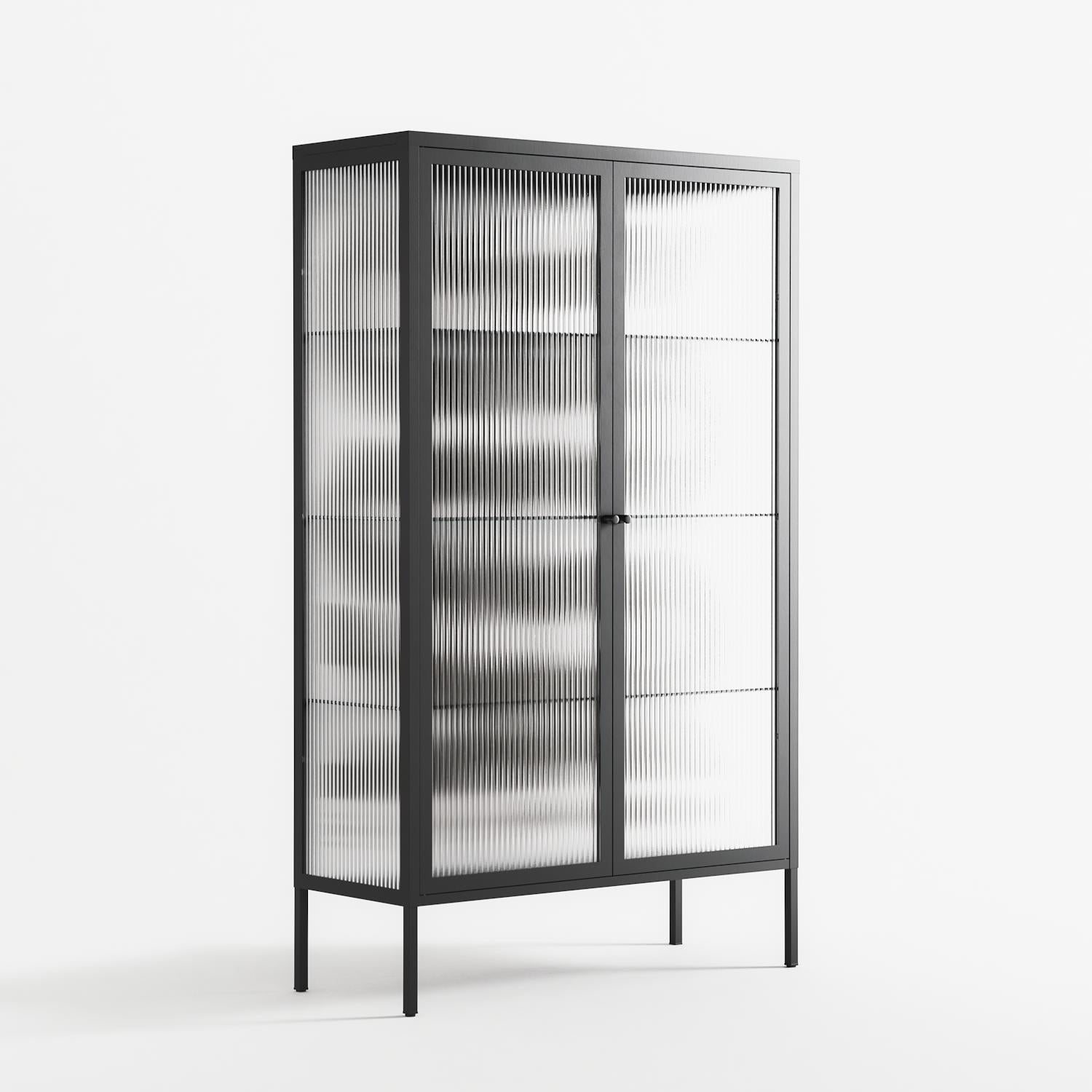 Black Waves - Cabinet - Alexander Khabbazi - Antracite - Reeded glass