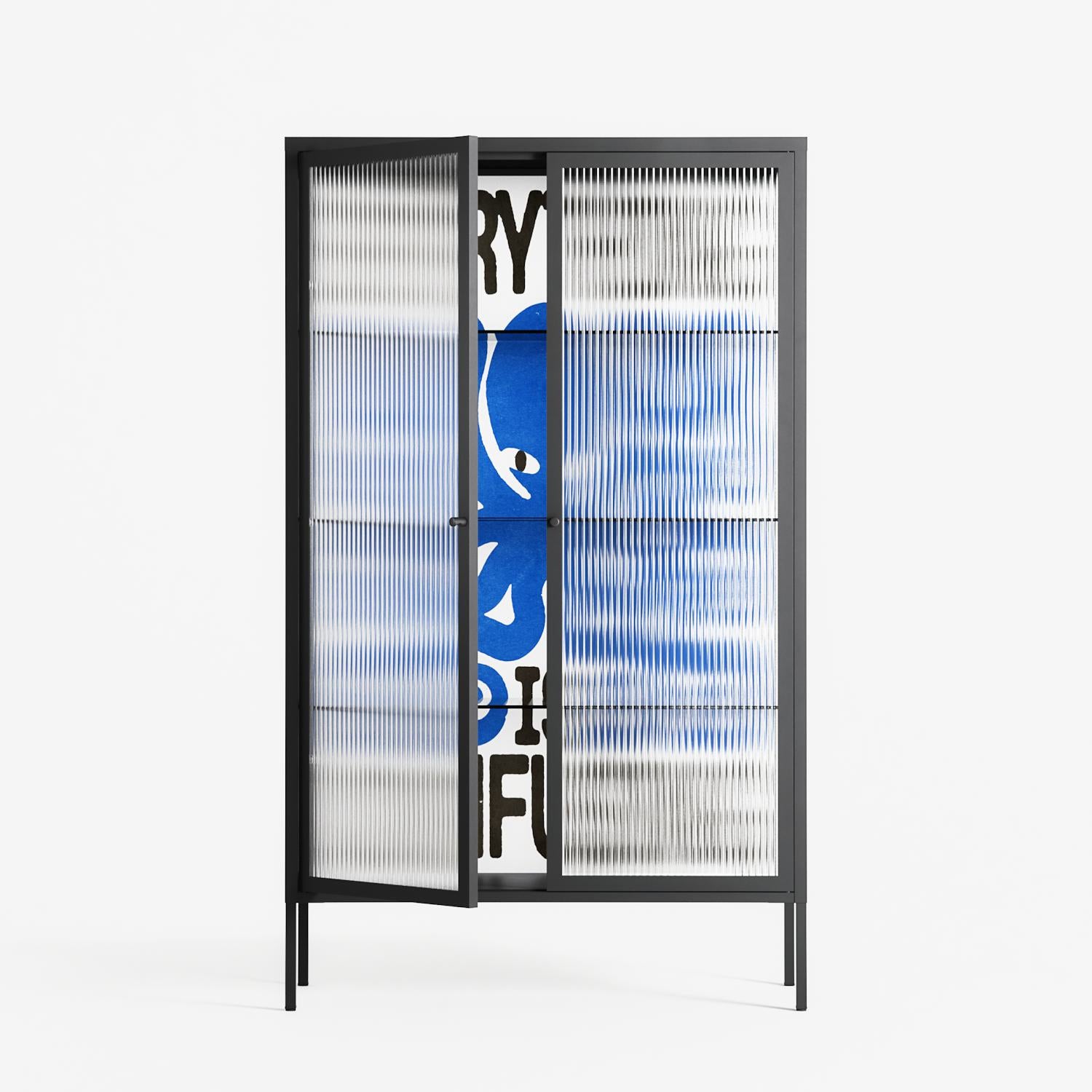 Everything is Confusing - Cabinet - Alexander Khabbazi - Antracite - Reeded glass