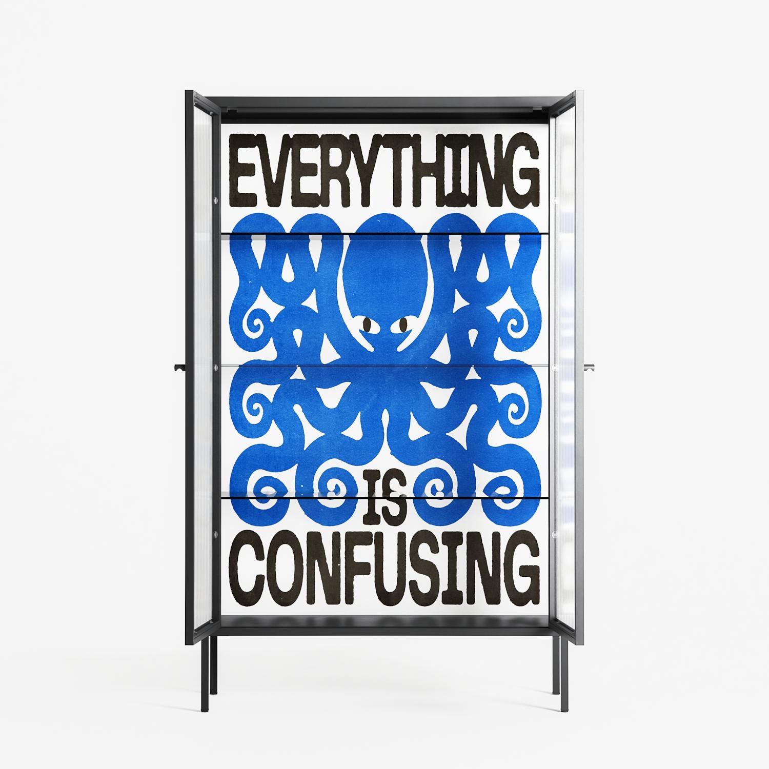 Everything is Confusing - Cabinet - Alexander Khabbazi - Antracite - Reeded glass