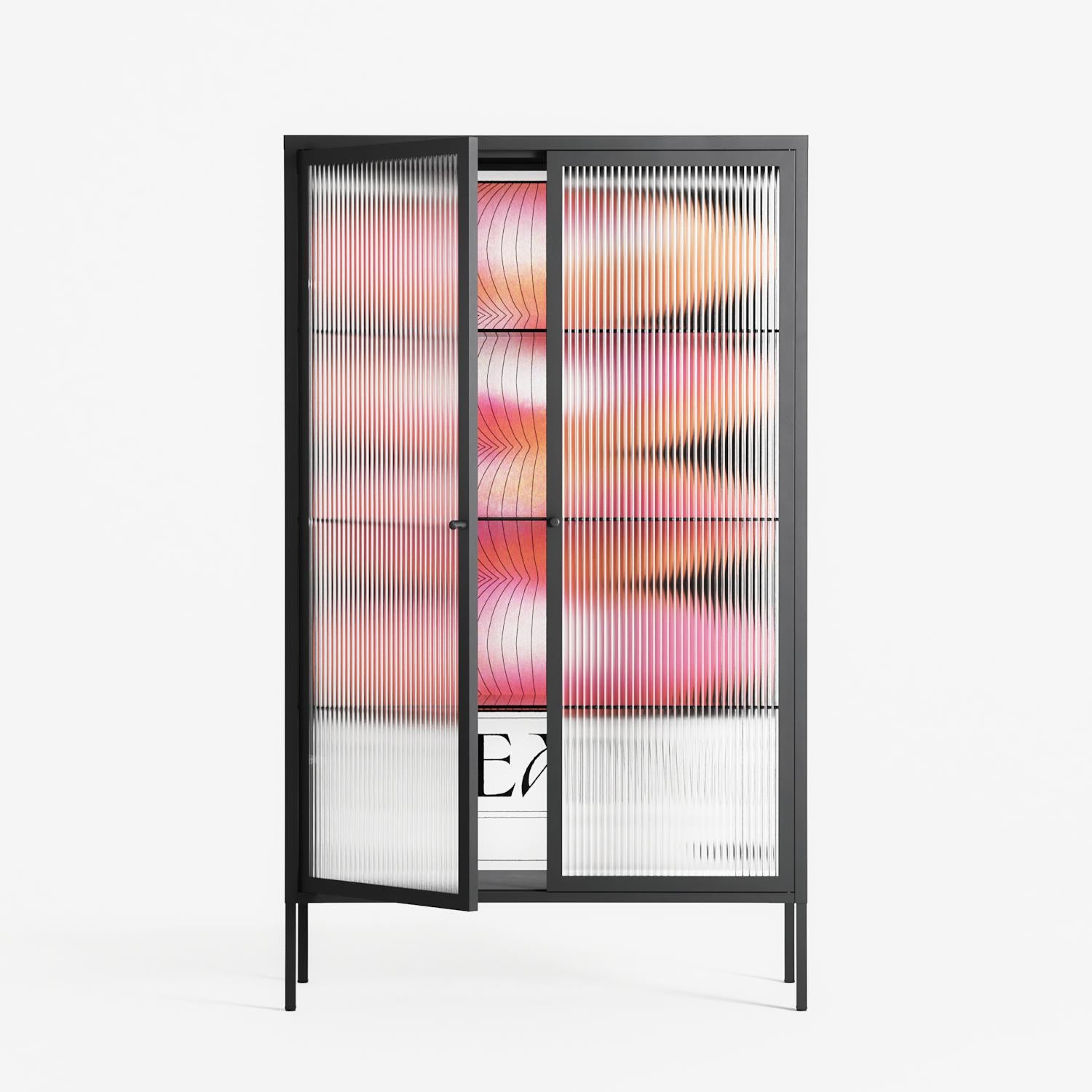 Repeating - Cabinet - Alexander Khabbazi - Antracite - Reeded glass