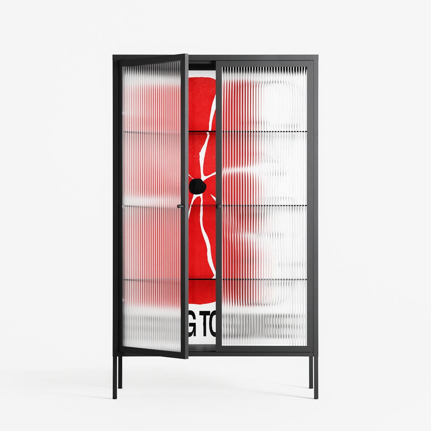 Spring to Summer - Cabinet - Alexander Khabbazi - Antracite - Reeded glass
