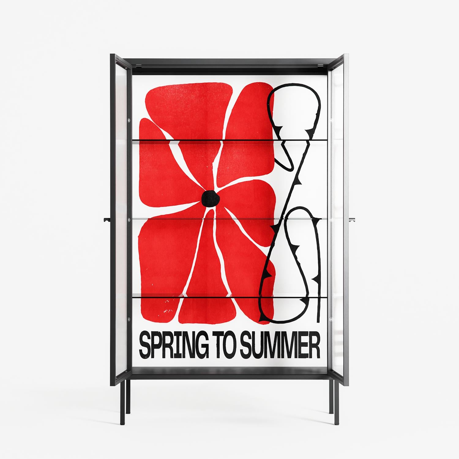 Spring to Summer - Cabinet - Alexander Khabbazi - Antracite - Reeded glass