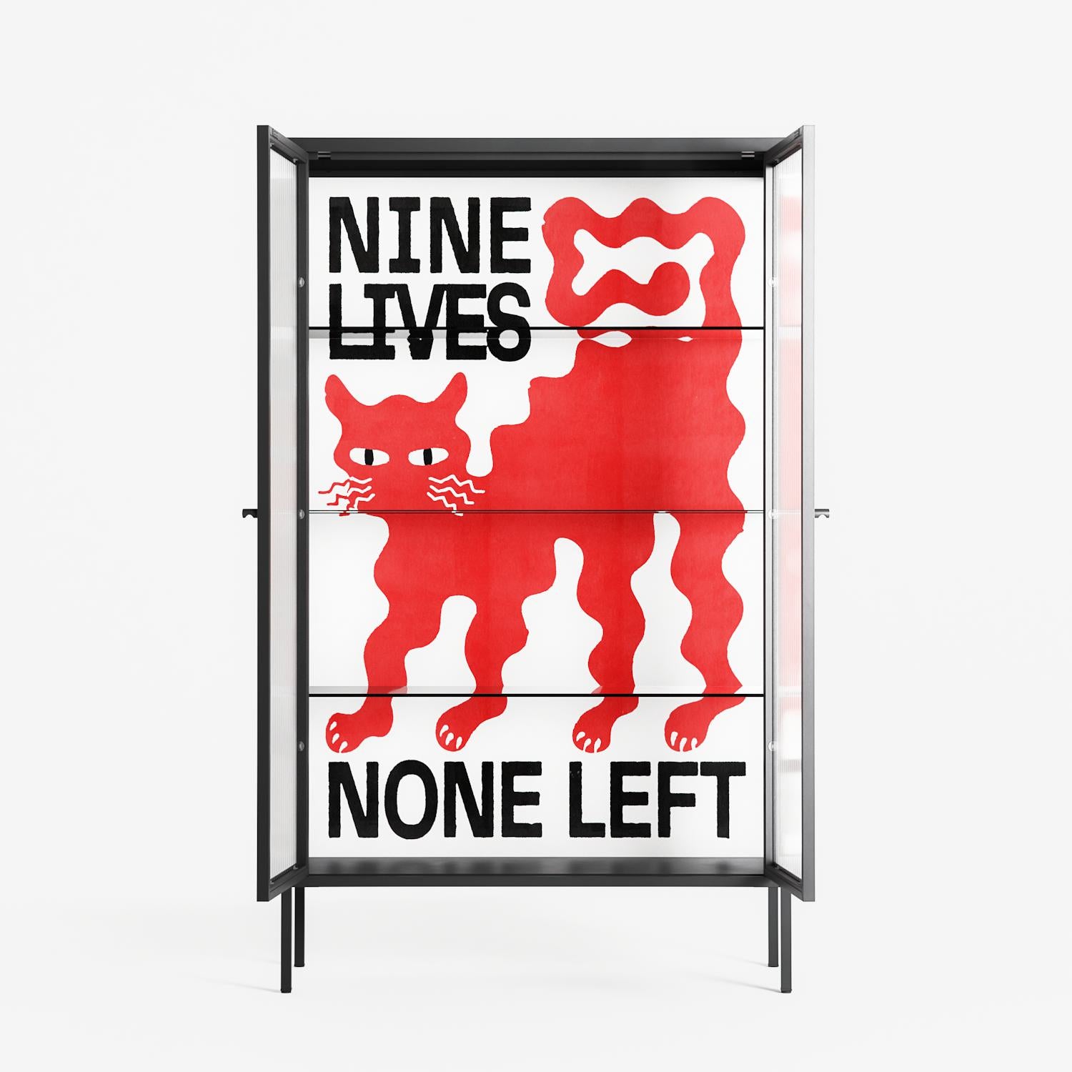 Nine Lives - Cabinet - Alexander Khabbazi - Antracite - Reeded glass