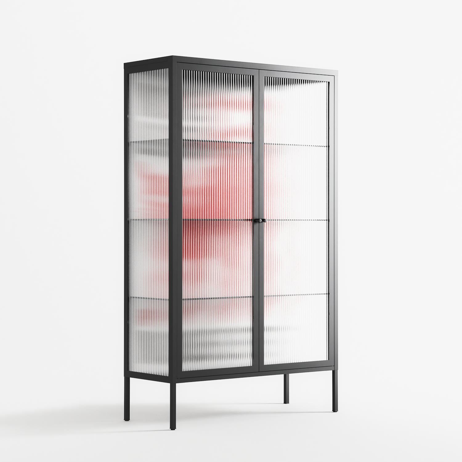 Nine Lives - Cabinet - Alexander Khabbazi - Antracite - Reeded glass