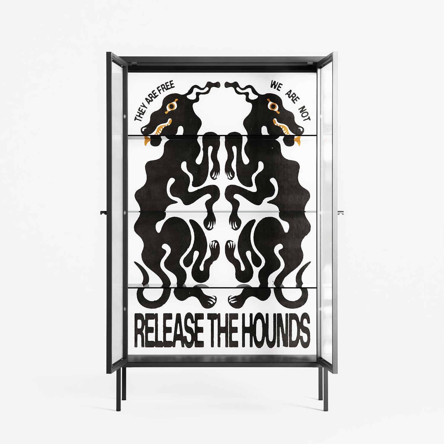 Hounds - Cabinet - Alexander Khabbazi - Antracite - Reeded glass