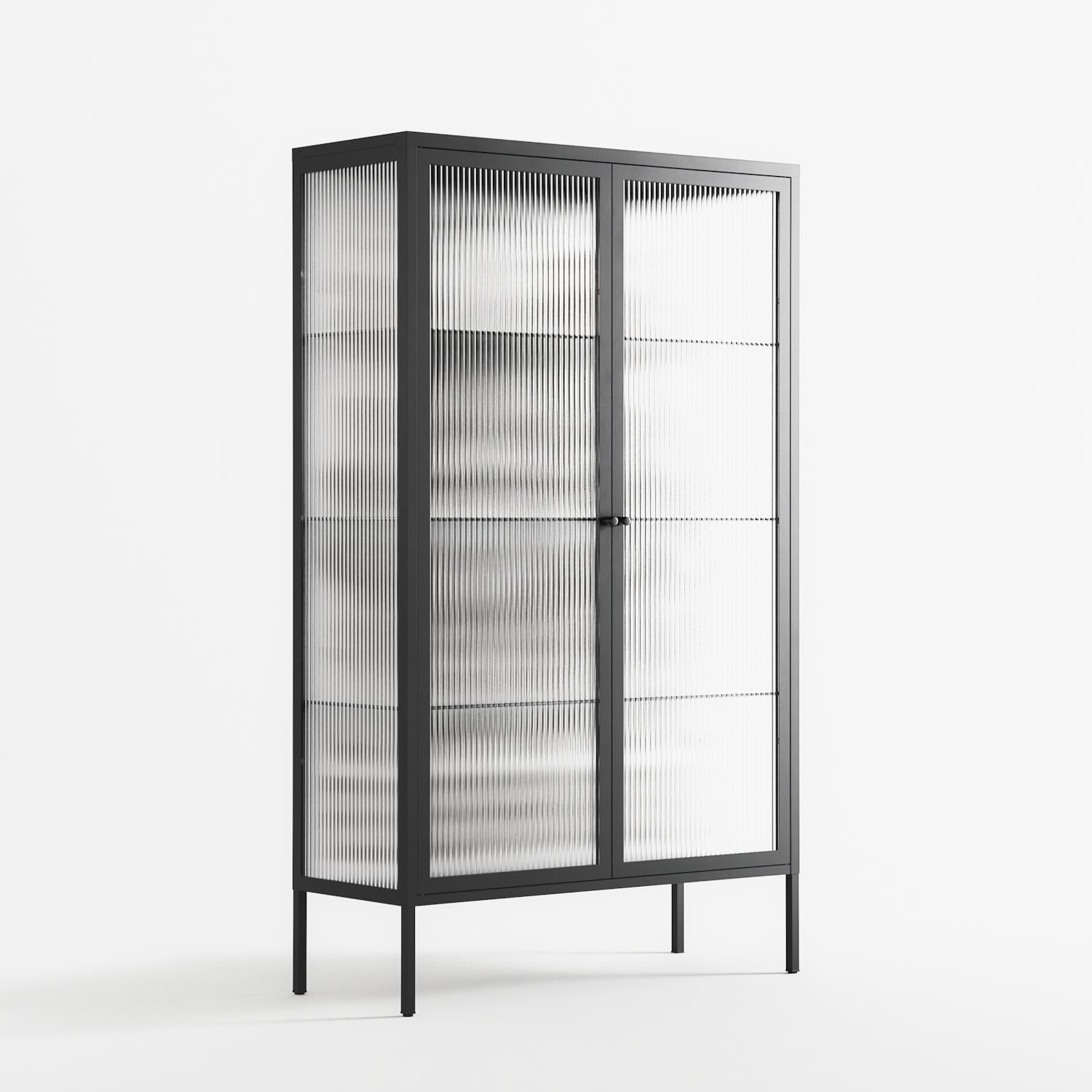 Hounds - Cabinet - Alexander Khabbazi - Antracite - Reeded glass