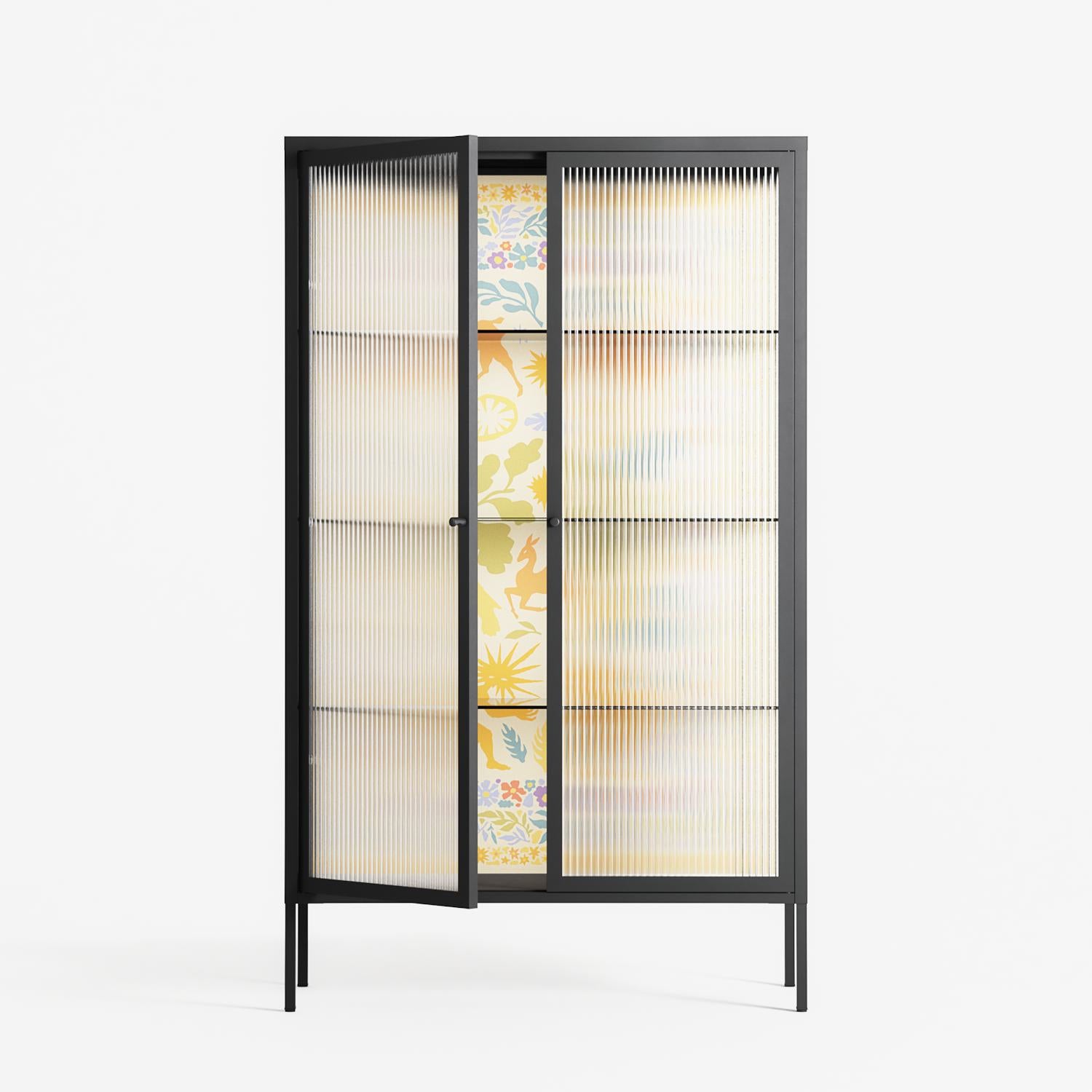 Sunbrother 3 - Cabinet - Nick Liefhebber - Antracite - Reeded glass