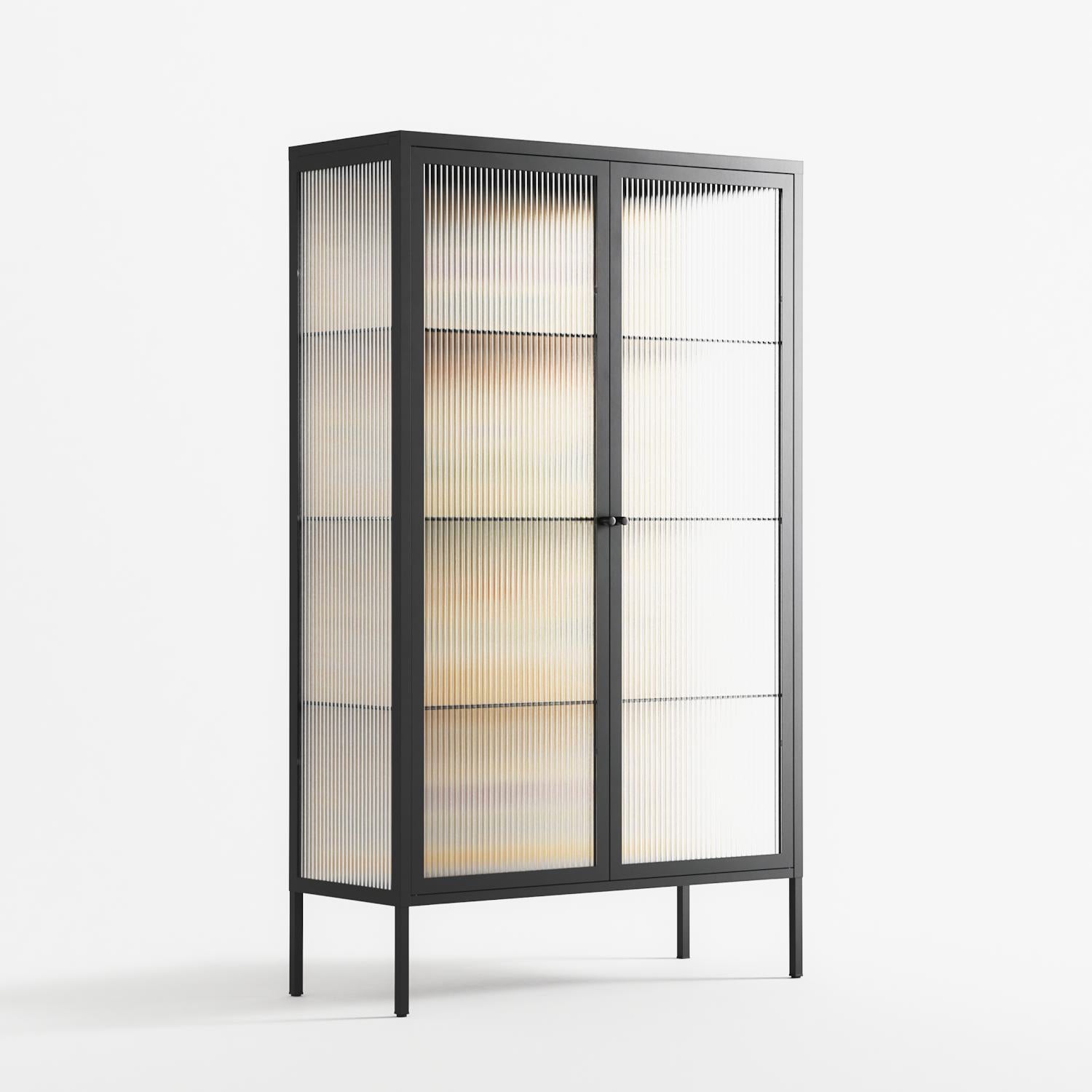 Sunbrother 3 - Cabinet - Nick Liefhebber - Antracite - Reeded glass