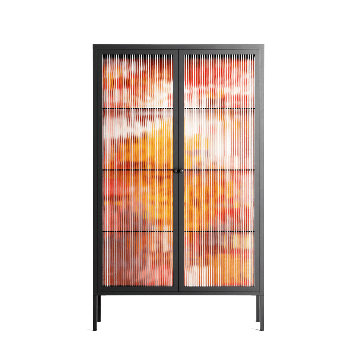 A Bridge Across Time - Cabinet - Nick Liefhebber - Antracite - Reeded glass