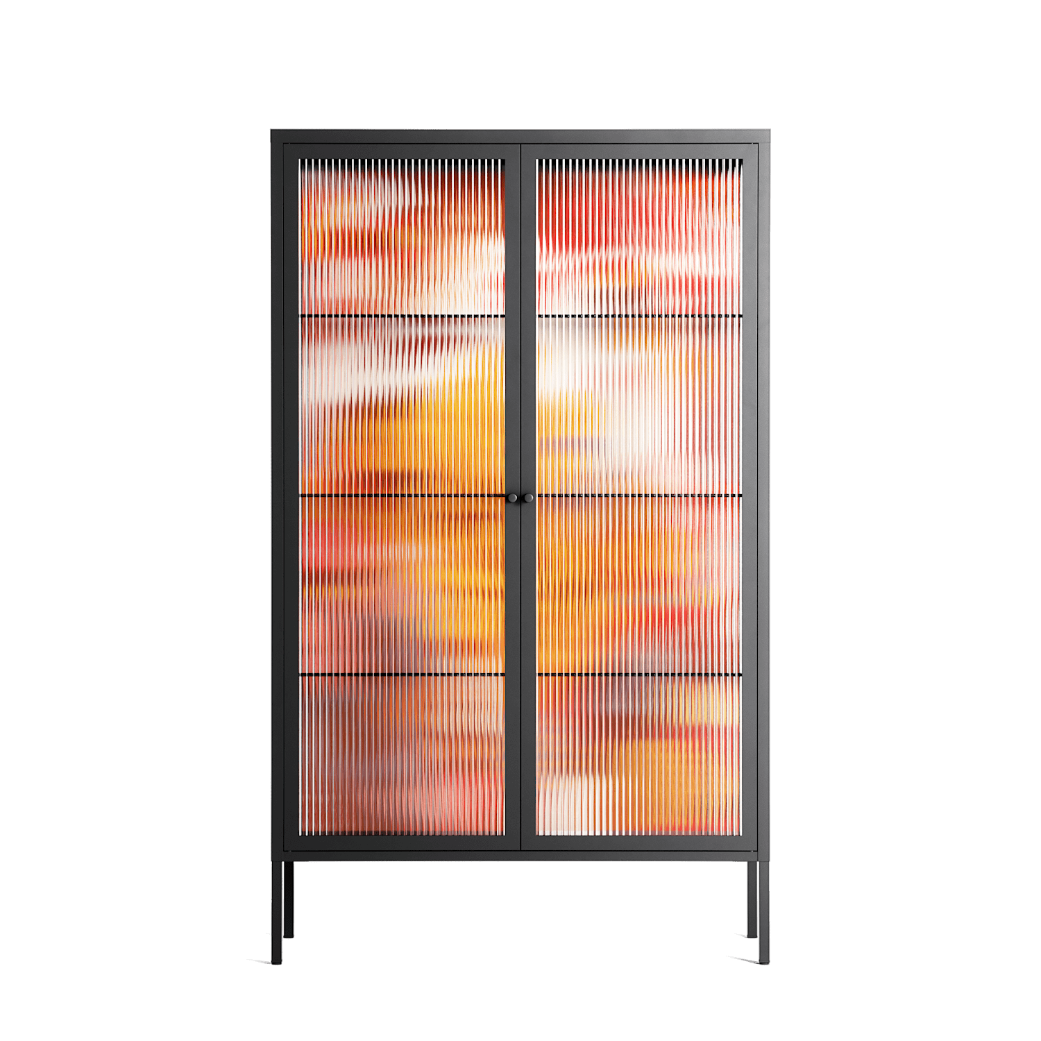 A Bridge Across Time - Cabinet - Nick Liefhebber - Antracite - Reeded glass