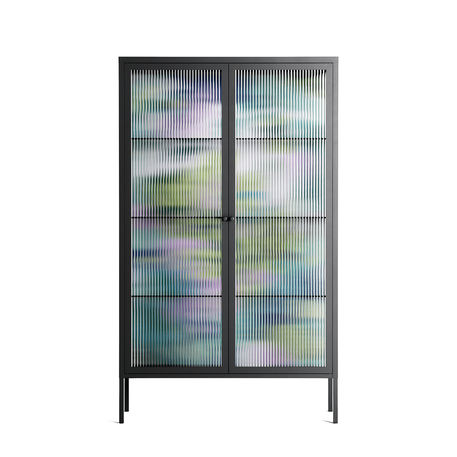 A Bridge Across Time 2 - Cabinet - Nick Liefhebber - Antracite - Reeded glass