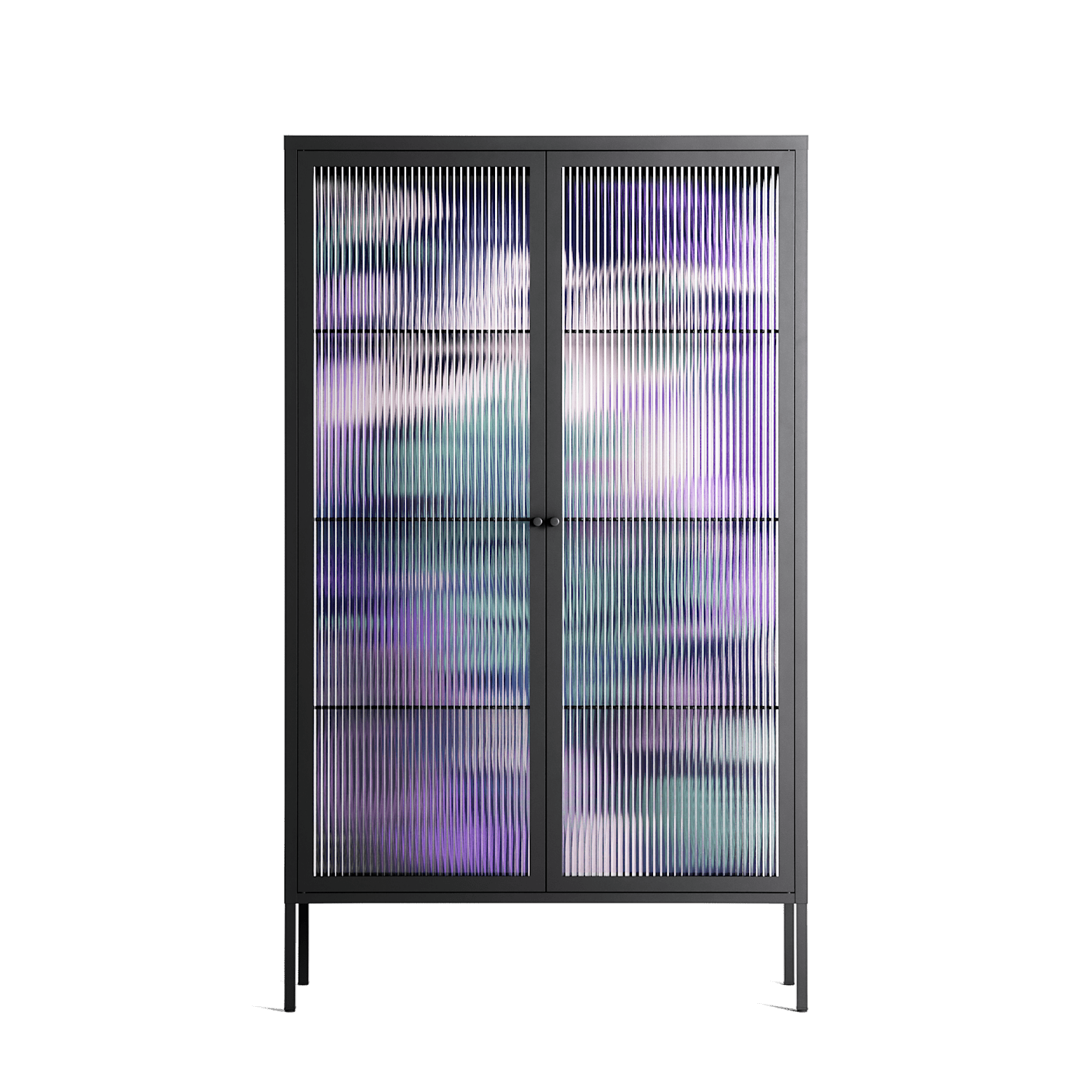 A Bridge Across Time 3 - Cabinet - Nick Liefhebber - Antracite - Reeded glass