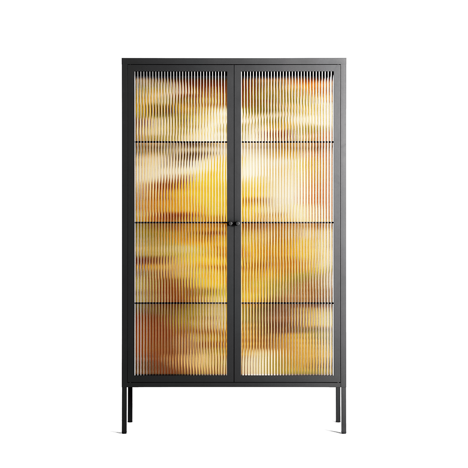 A Bridge Across Time 4 - Cabinet - Nick Liefhebber - Antracite - Reeded glass