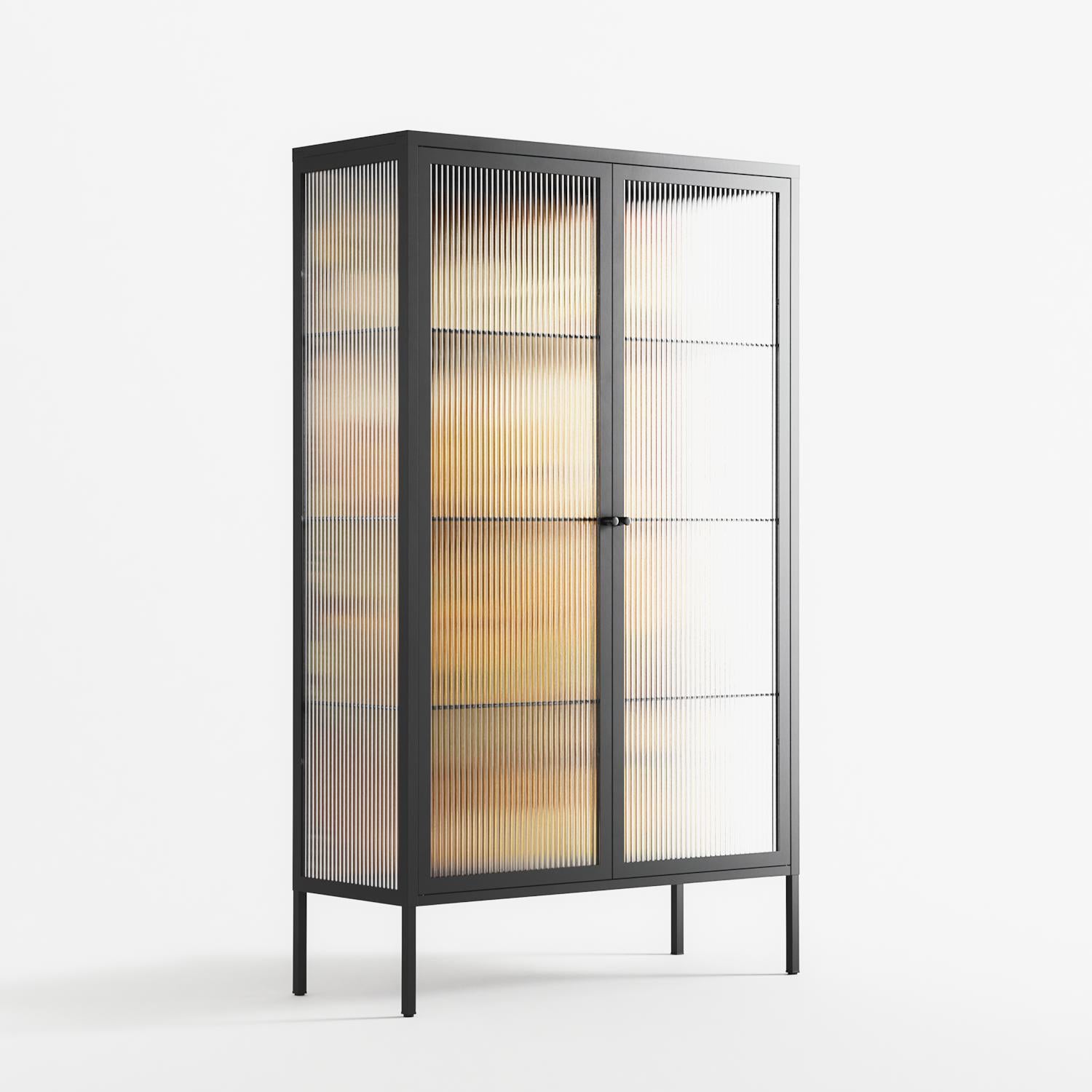 A Bridge Across Time 4 - Cabinet - Nick Liefhebber - Antracite - Reeded glass