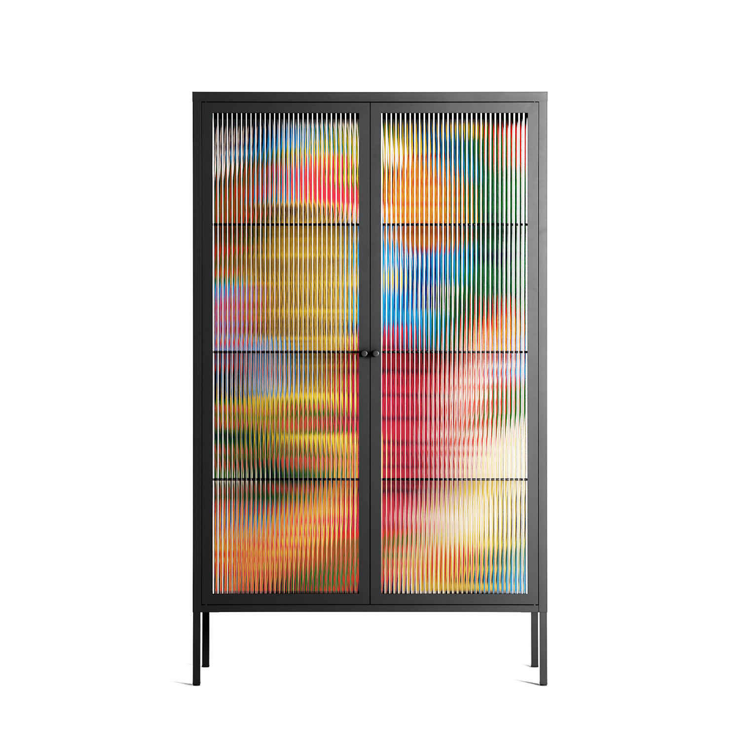 The Towering Hall Full Of Light - Cabinet - Nick Liefhebber - Antracite - Reeded glass