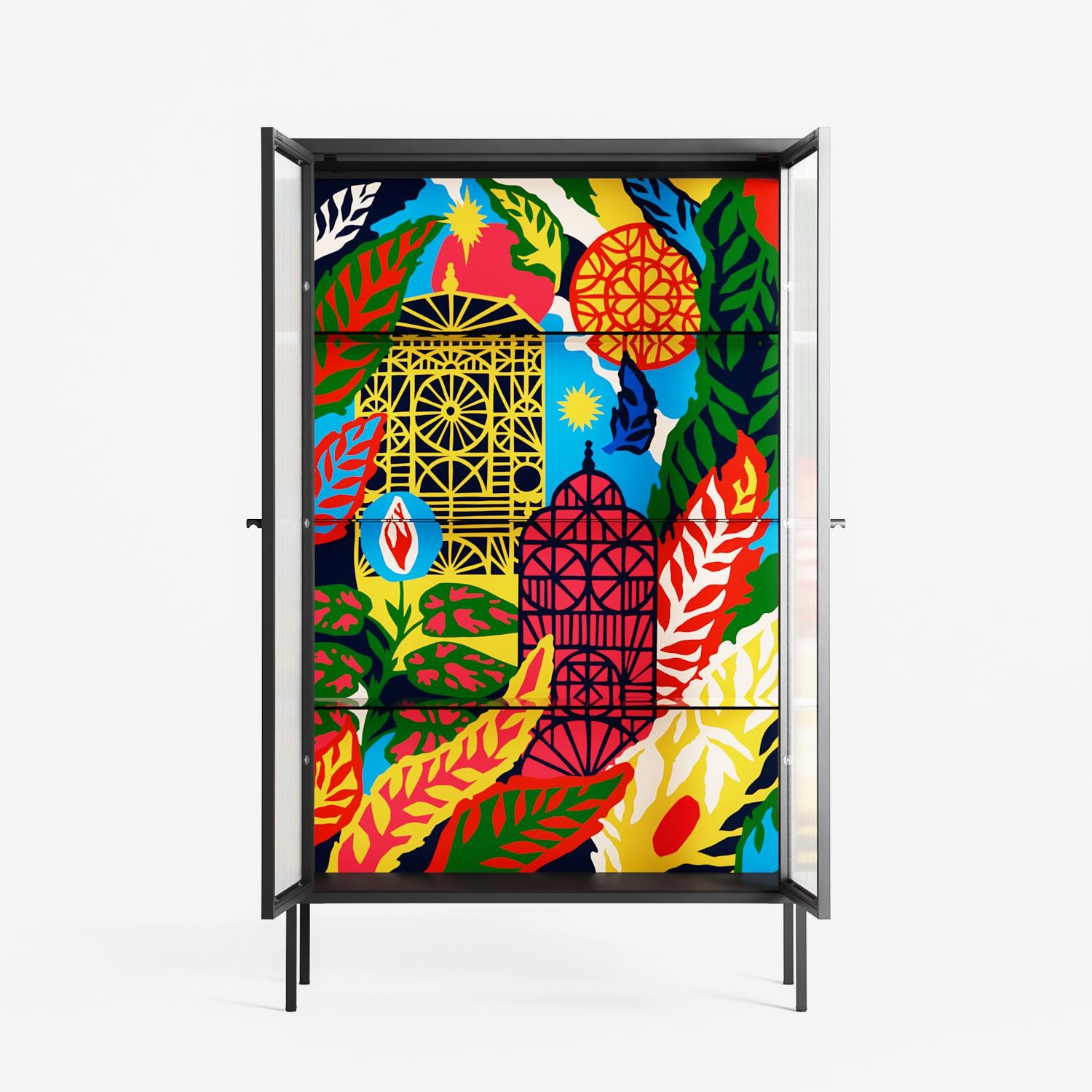 The Towering Hall Full Of Light - Cabinet - Nick Liefhebber - Antracite - Reeded glass