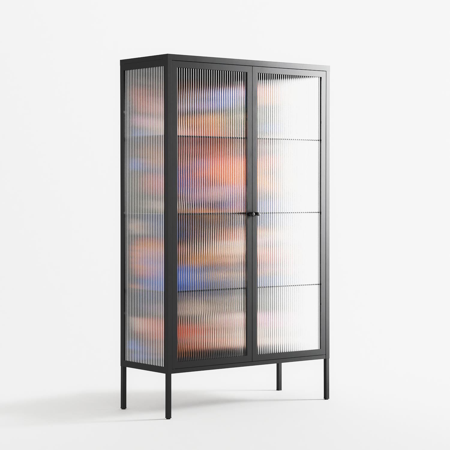 The Secret Herb Garden In The Forest - Cabinet - Nick Liefhebber - Antracite - Reeded glass
