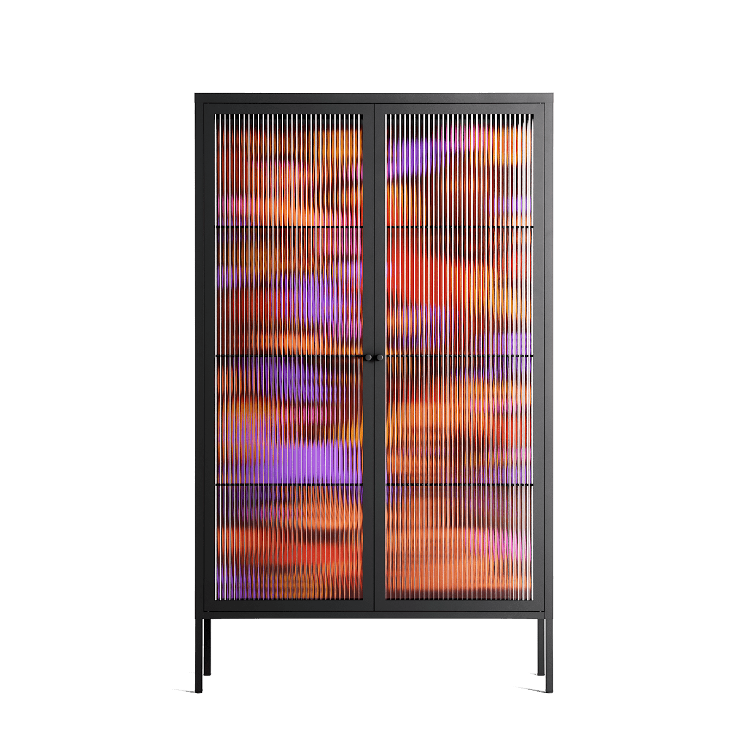 The Secret Herb Garden In The Forest 2 - Cabinet - Nick Liefhebber - Antracite - Reeded glass