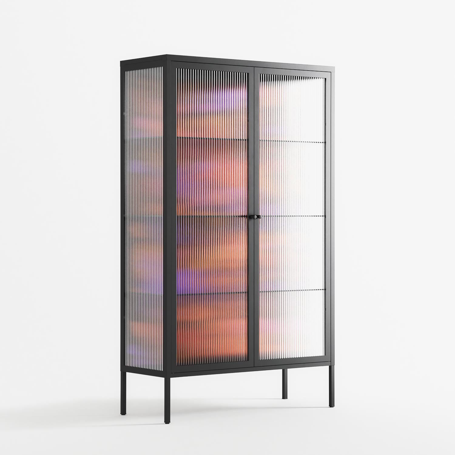 The Secret Herb Garden In The Forest 2 - Cabinet - Nick Liefhebber - Antracite - Reeded glass