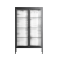 White Flowers - Cabinet - Konrad Blaszczyk - Antracite - Reeded glass