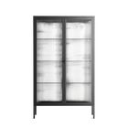 White Flowers - Cabinet - Konrad Blaszczyk - Antracite - Reeded glass