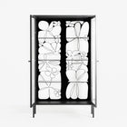 White Flowers - Cabinet - Konrad Blaszczyk - Antracite - Reeded glass