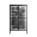 Black Flower - Cabinet - Konrad Blaszczyk - Antracite - Reeded glass