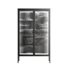 Black Flower - Cabinet - Konrad Blaszczyk - Antracite - Reeded glass