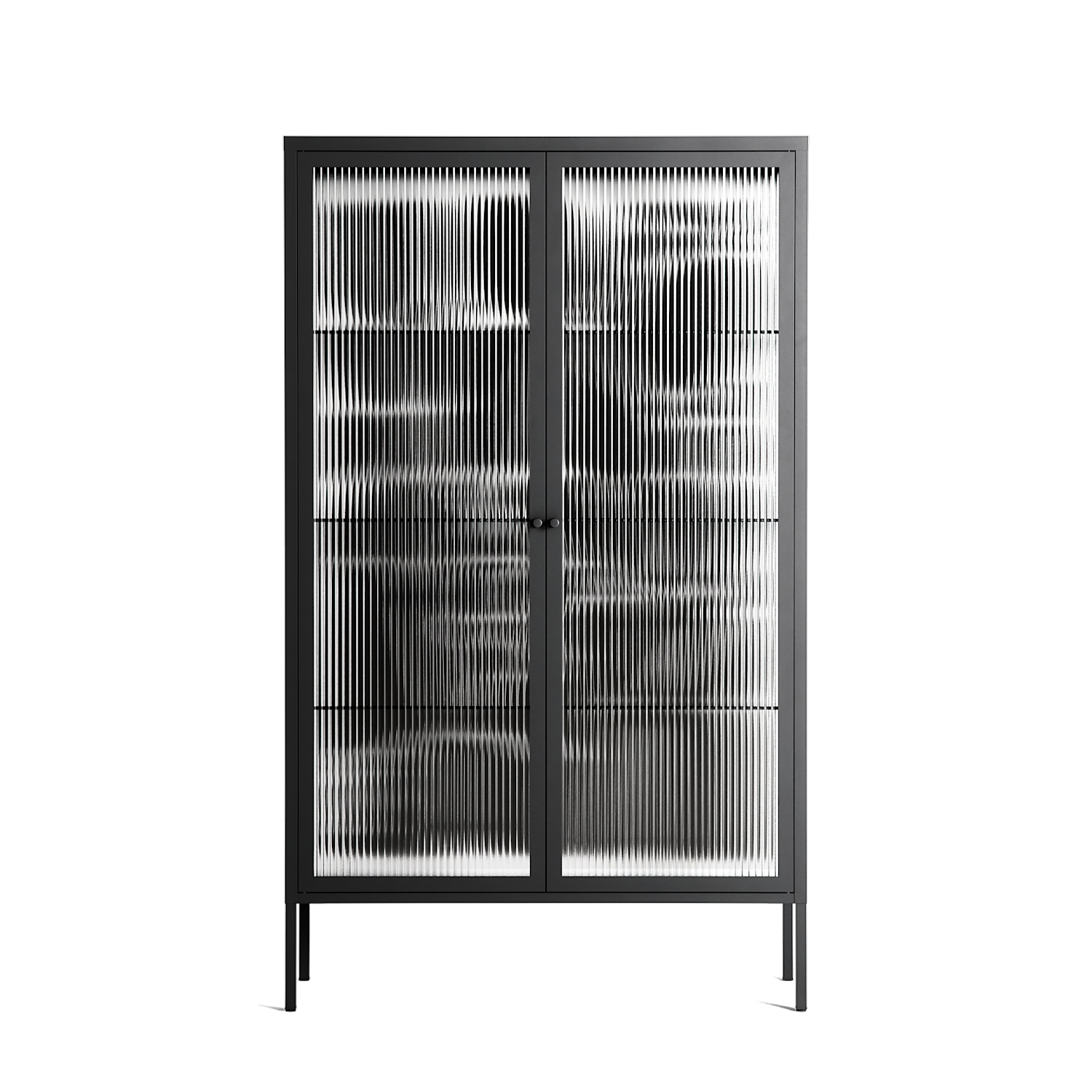 Black Flower - Cabinet - Konrad Blaszczyk - Antracite - Reeded glass
