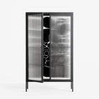 Black Flower - Cabinet - Konrad Blaszczyk - Antracite - Reeded glass