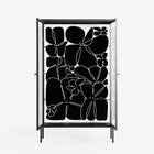 Black Flower - Cabinet - Konrad Blaszczyk - Antracite - Reeded glass