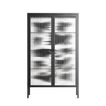 Black Birds - Cabinet - Konrad Blaszczyk - Antracite - Reeded glass