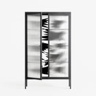 Black Birds - Cabinet - Konrad Blaszczyk - Antracite - Reeded glass