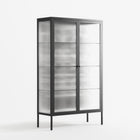 Black Potted Plant - Cabinet - Konrad Blaszczyk - Antracite - Reeded glass
