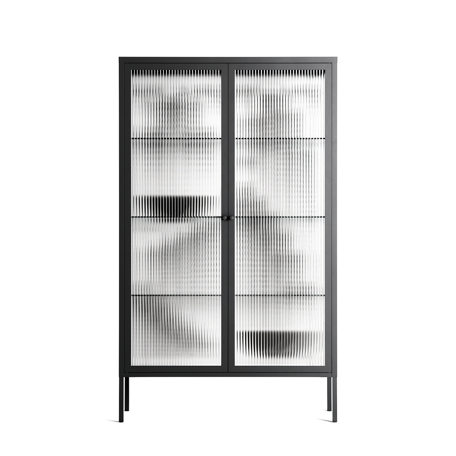 Black Fern - Cabinet - Konrad Blaszczyk - Antracite - Reeded glass