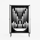 White Fern - Cabinet - Konrad Blaszczyk - Antracite - Reeded glass