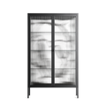 White Potted Plant - Cabinet - Konrad Blaszczyk - Antracite - Reeded glass