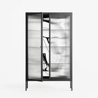 White Potted Plant - Cabinet - Konrad Blaszczyk - Antracite - Reeded glass