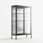 White Potted Plant - Cabinet - Konrad Blaszczyk - Antracite - Reeded glass