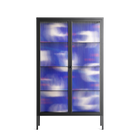 Birds A - Cabinet - Heather Zhou - Antracite - Reeded glass