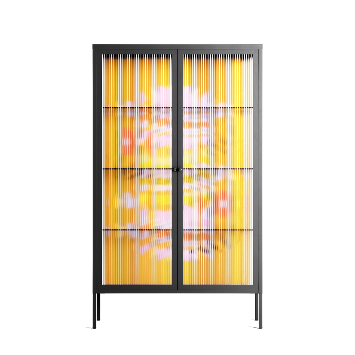 Cake - Cabinet - Heather Zhou - Antracite - Reeded glass