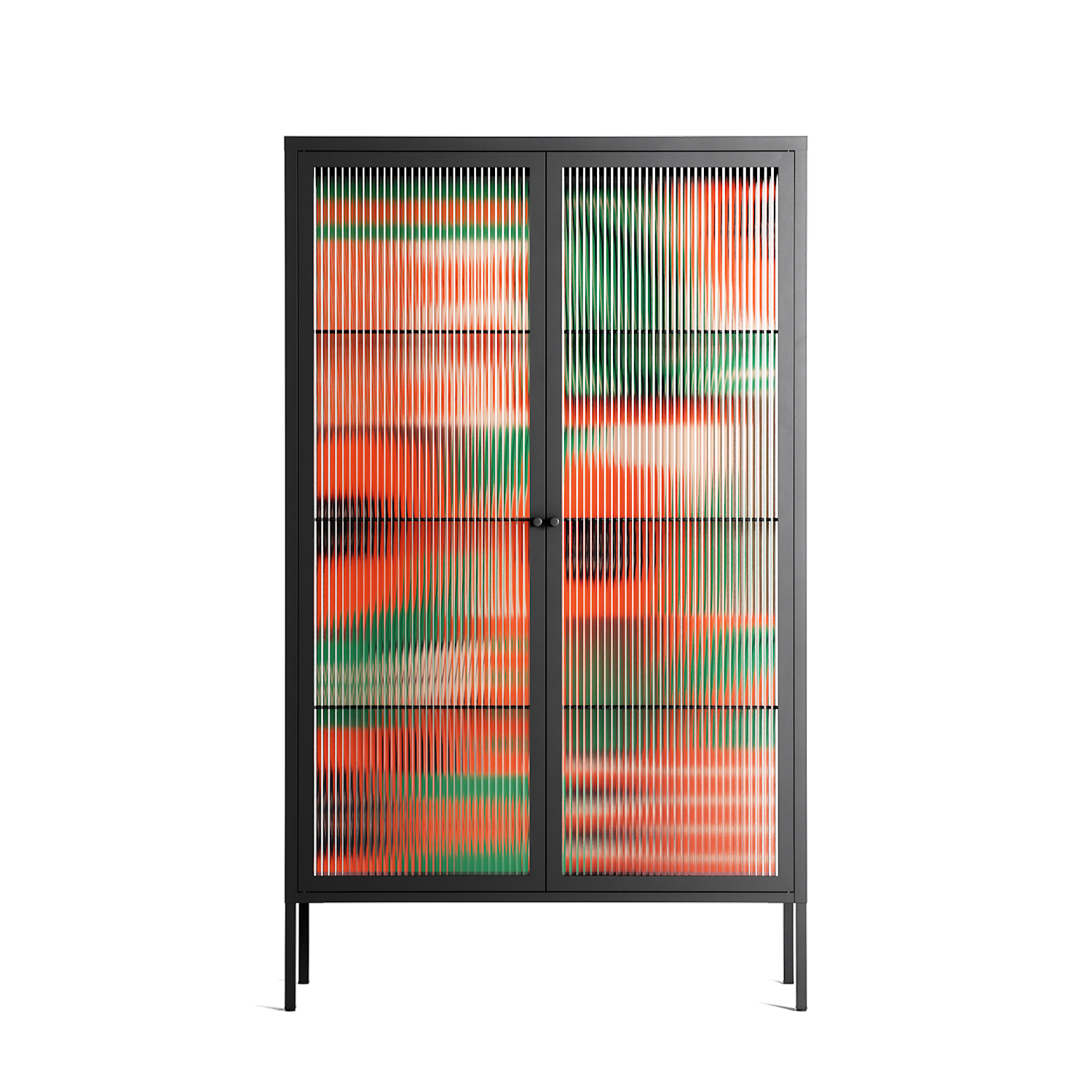 Flower B - Cabinet - Heather Zhou - Antracite - Reeded glass