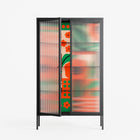 Flower B - Cabinet - Heather Zhou - Antracite - Reeded glass