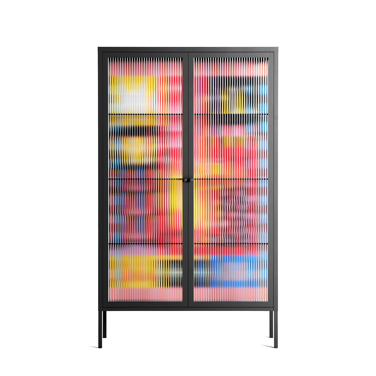 Rise - Cabinet - Heather Zhou - Antracite - Reeded glass